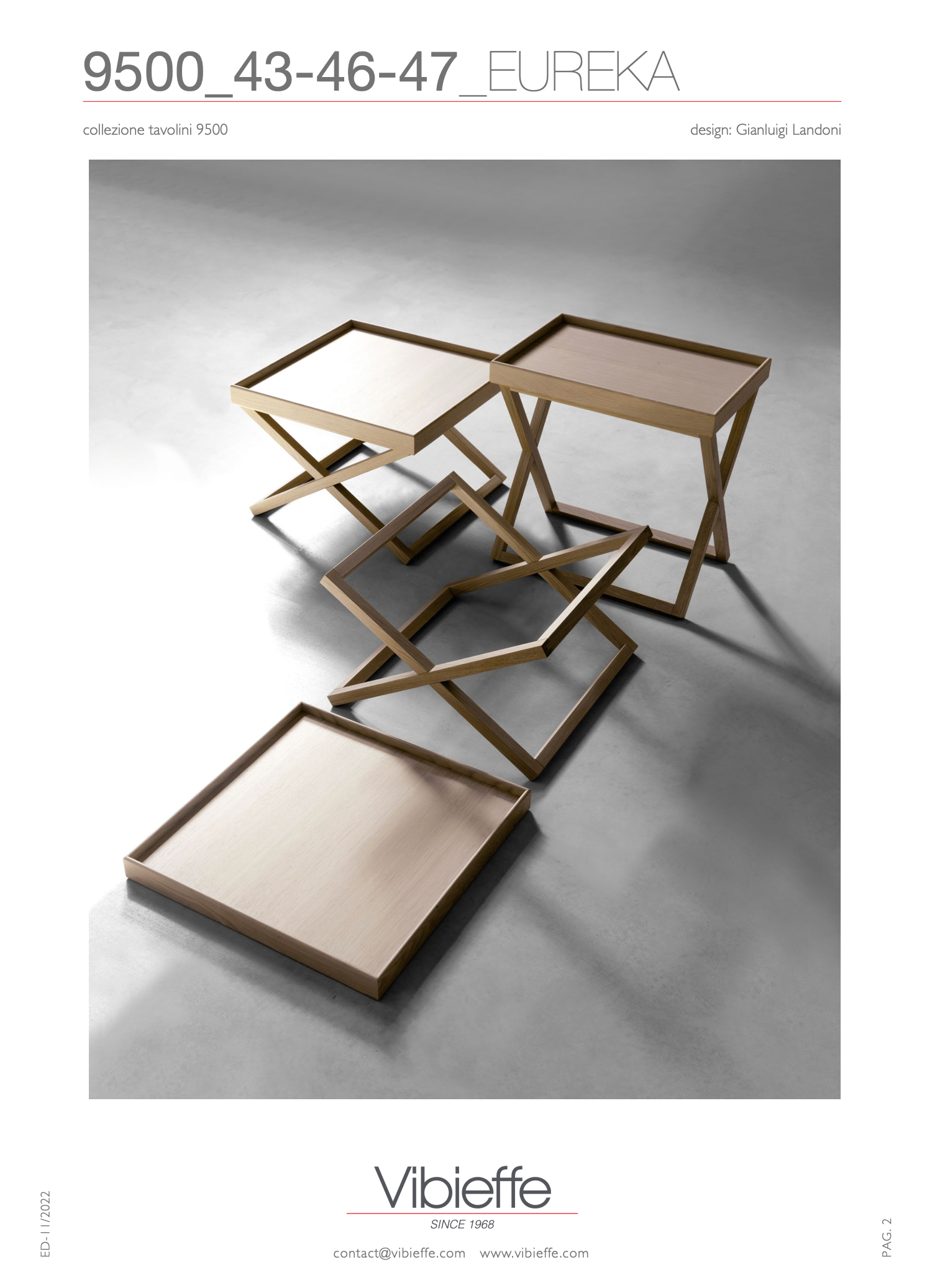 Vibieffe Coffee Table Set (Designed by Gianluigi Landoni)
