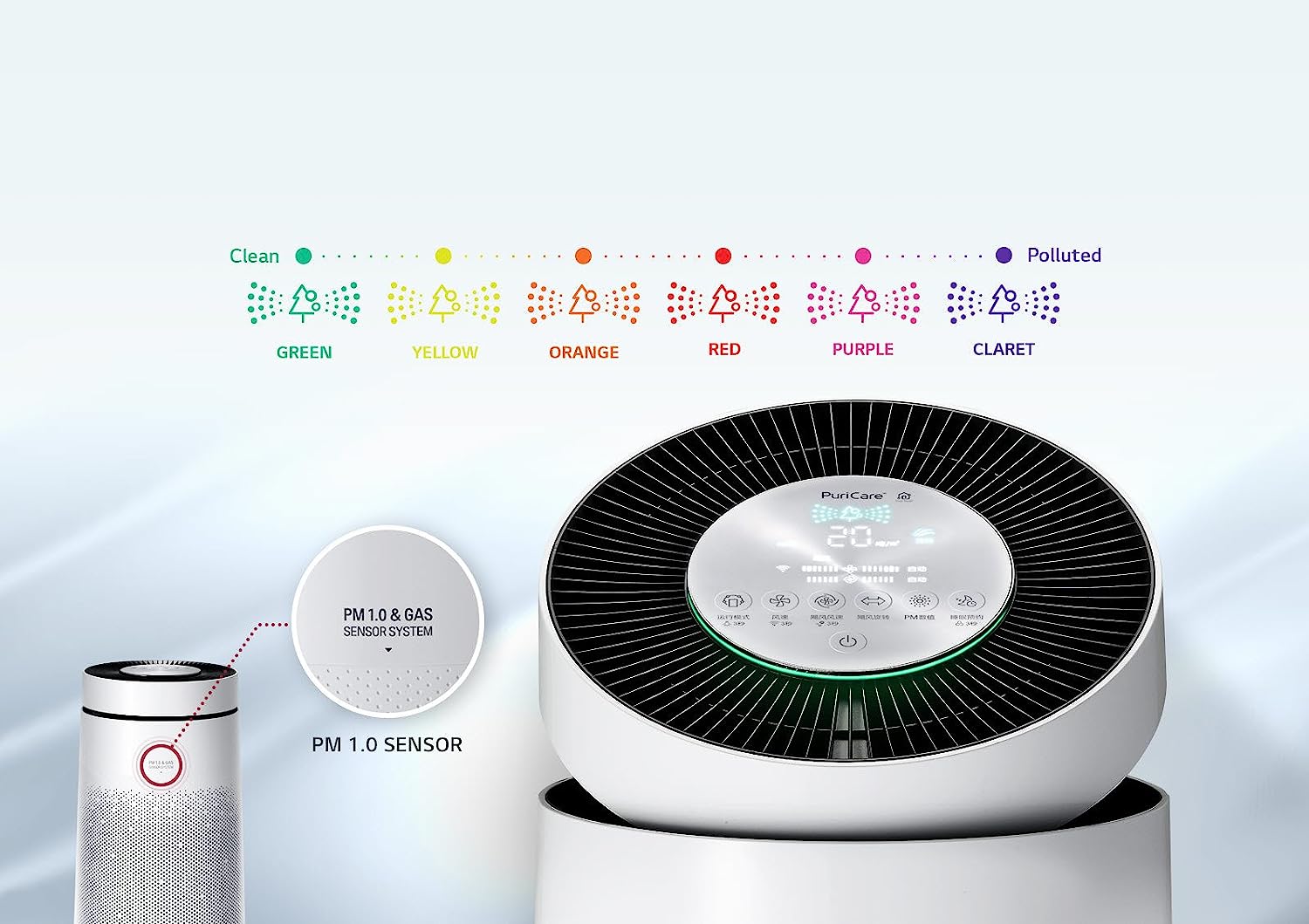 LG PuriCare AS60GDWT0 WiFi Enabled Air Purifier (White, HEPA Filter)