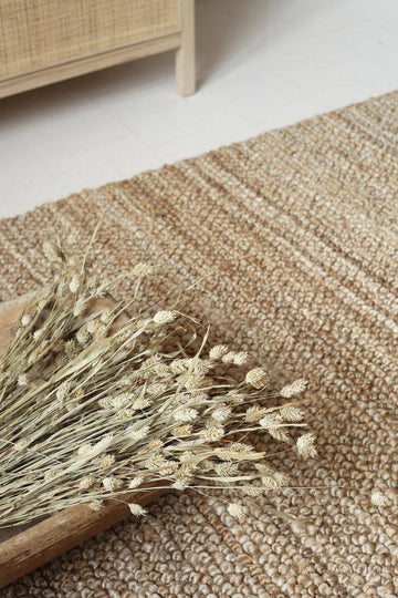 Hemp Hand Woven Rug: Natural Loop